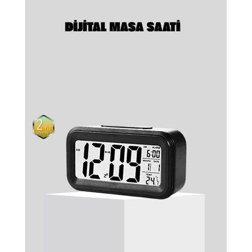Fotoselli Dijital Masa Saati Aydınlatmalı Alarm Ve Tarih Göstergeli
