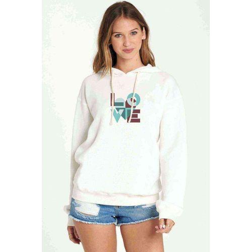 LO VE GREEN Baskılı Beyaz Kadın Kapşonlu Sweatshirt
