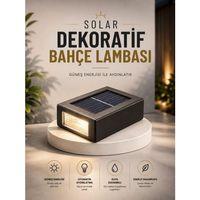 Dekoratif Duvar Lambası Solar Güneş Enerjili Bahçe Aydınlatması