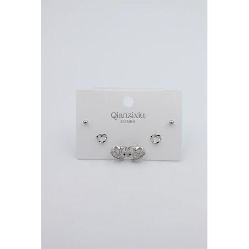 Çoklu Set Küpe - Gümüş