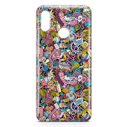 Huawei P Smart 2019 Kılıf Erkek Bebek Giyim Doodle Arka Kapak Koruma Desenli Full Koruyucu