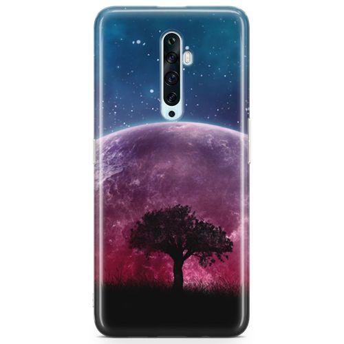 Oppo Reno2 Z 2019 Kılıf Kızıl Ay Arka Kapak Koruma Desenli Full Koruyucu