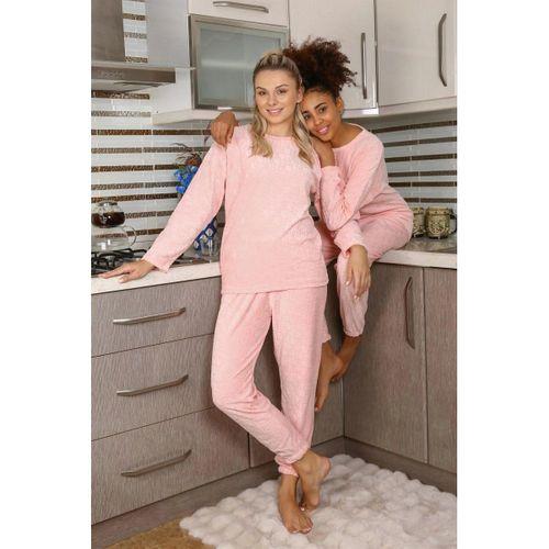 Kadın Kadife Pijama Takım Pembe