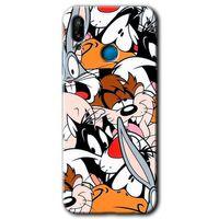 MRCİLETİSİM Huawei P20 Lite Kılıf Baskılı Kapak - Karakterler + 5D Tam Kaplayan Cam