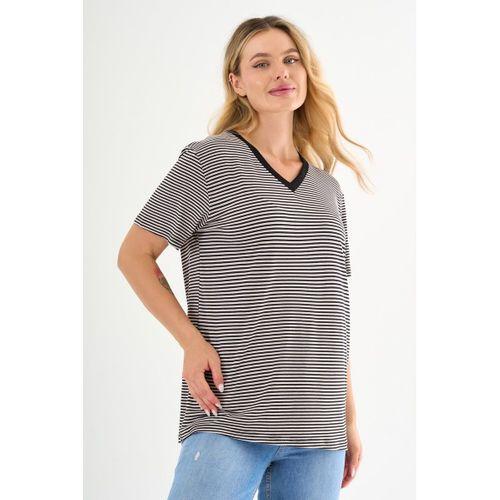 ALEXANDERGARDI V Yaka Çizgili T-shirt