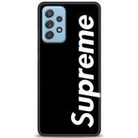 Samsung Galaxy A52s 5G Kılıf HD Baskılı Kılıf - Supreme Siyah + Tam Ekran Koruyucu