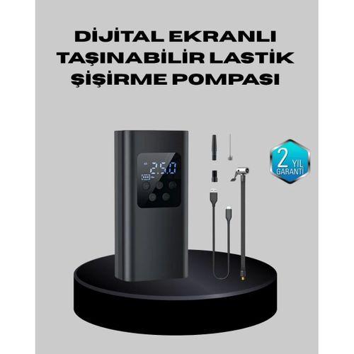 Taşınabilir 80w Kablosuz Lastik Şişirme Pompası Dijital Ekranlı