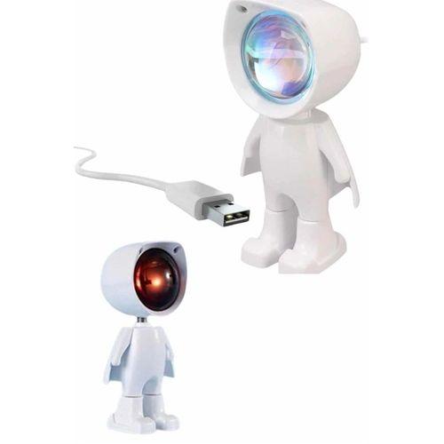 Gün Batımı Lambası Işık Arka Plan Projektör Sevimli Astronot Enerji Tasarruflu