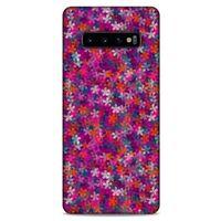 Samsung Galaxy S10 Plus Uyumlu Kılıf Pembe Delisi (3) Kapak Çiçek