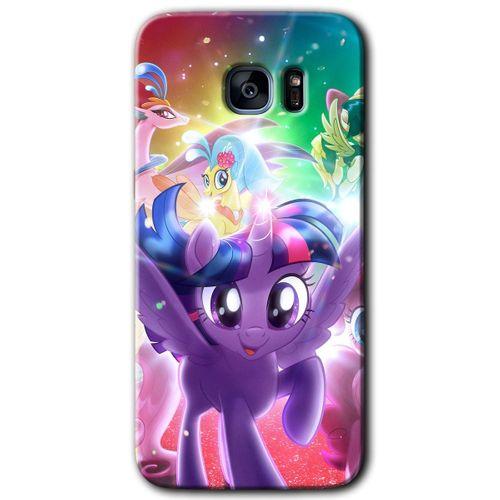 Samsung Galaxy S7 Edge HD Baskılı Kılıf + 9D Tam Ekran Koruyucu - Pony