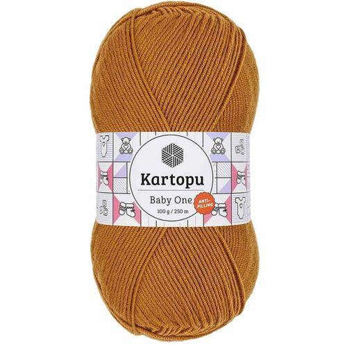1 Adet Baby One Tüylenmeyen El Örgü İpi Yünü Hardal K1854