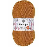 1 Adet Baby One Tüylenmeyen El Örgü İpi Yünü Hardal K1854