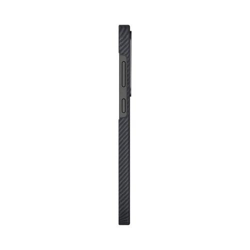 Galaxy S25 Kılıf M-safe Şarj Özellikli 600D Aramid Fiber Pitaka Ultra-Slim Classic Serisi Black-Grey Twill Kapak