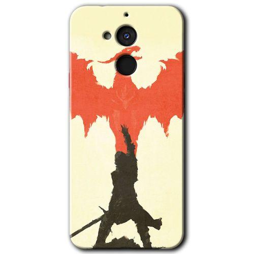 MRCİLETİSİM General Mobile GM 8 Kılıf HD Desen Baskılı Arka Kapak + Temperli Cam - Dragon Hunter 1