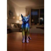 Rainbow Renkli Kedi Biblosu Dekoratif Masa Ve Raf Süsü