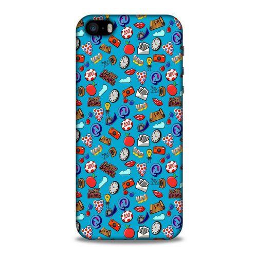 Retro (21) Desen Koruyucu Kapak Renkli Apple iPhone SE Kılıf