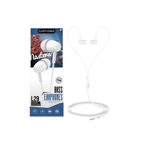 L29 Platoon Bass Earphones Kulaklık Beyaz