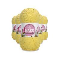 5 Adet Cotton Lüks Yelek Tunik Kazak Bluz Hırka İpi Yünü Açık Sarı 97554
