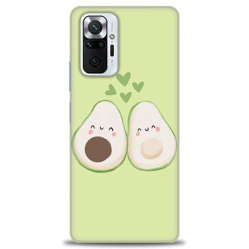 Xiaomi Redmi Note 10 Pro Kılıf HD Baskılı Kılıf - Avacado + Tam Ekran Koruyucu