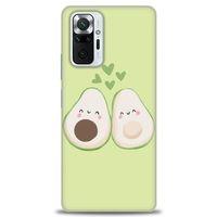 Xiaomi Redmi Note 10 Pro Kılıf HD Baskılı Kılıf - Avacado + Tam Ekran Koruyucu