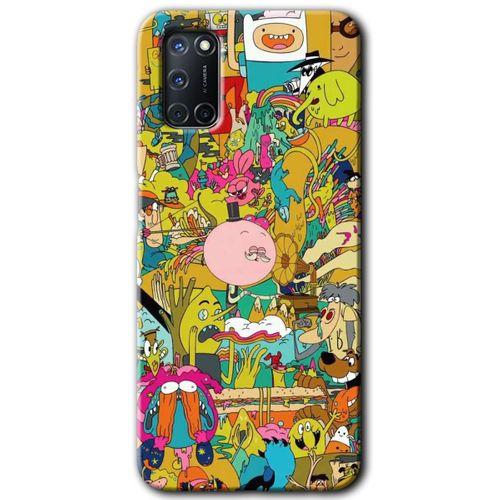 OPPO Oppo A92 Kılıf HD Baskılı Desen + Hayalet Cam Yandan Görünmez