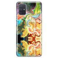 Samsung Galaxy A71 Kılıf Psikedelik Likit Arka Kapak Koruma Desenli Full Koruyucu