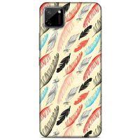 Oppo Realme C11 Kılıf Desenli Özel Seri Tüyler (48) Bumper Kılıf