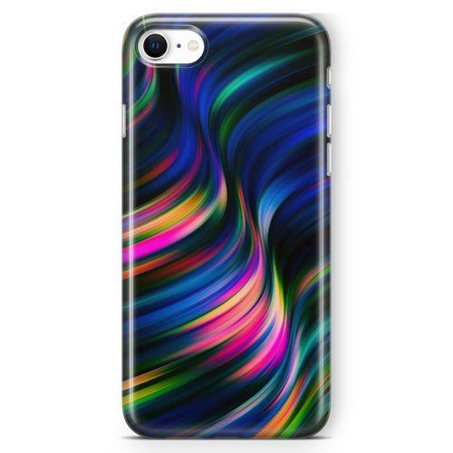 Apple iPhone SE 2020 Kılıf Boya Dalgası Arka Kapak Koruma Desenli Full Koruyucu