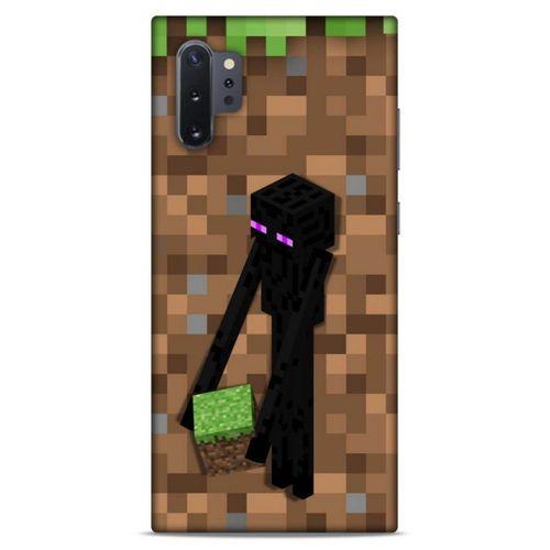 Lopard Samsung Galaxy Note 10 Plus Uyumlu Kılıf PiXel (26) Tpu Silikon Kılıf Kahverengi MC