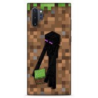 Lopard Samsung Galaxy Note 10 Plus Uyumlu Kılıf PiXel (26) Tpu Silikon Kılıf Kahverengi MC