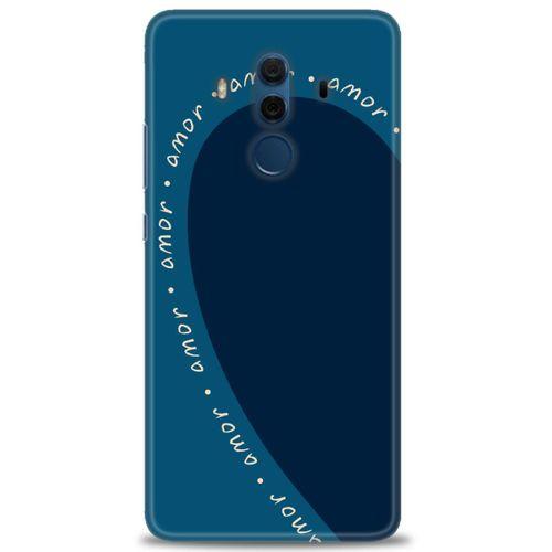 Huawei Mate 10 Pro Kılıf HD Baskılı Kılıf - Amor Mavi + Tam Ekran Koruyucu