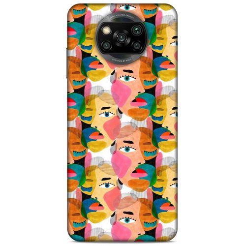 Lopard Xiaomi Redmi Poco X3 Uyumlu Kılıf Sürreal Yüzler ♀ (6) Silikon Kılıf Desenli