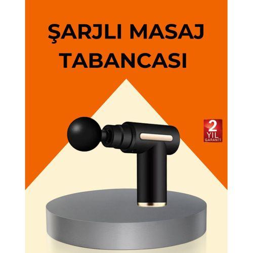 Şarjlı Kas Masaj Aleti 6 Kademe 4 Başlık Derin Doku EMS Titreşim Sporcu Masaj Tabancası