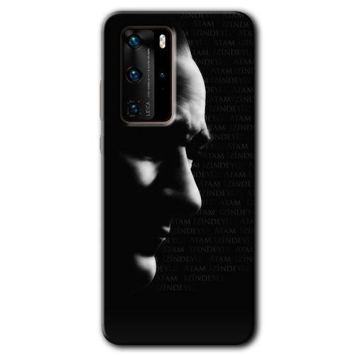 Huawei P40 Pro Kılıf HD Desen Baskılı Arka Kapak - Atam İzindeyiz + Kırılmaz Cam