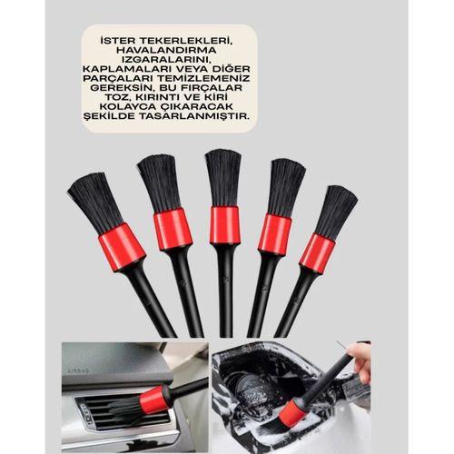 Araç İçi Detaylı Temizlik Seti-araba Jant Ve İç Yüzey Temizlik Fırçaları
