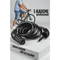 Şifreli Bisiklet Kilidi 16 mm Kalınlık 160 cm Scooter Motosiklet Kilidi - Çelik Kablo