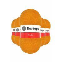 5 Adet Kristal Çift Katlı El Örgü Lif İpi Portakal K312