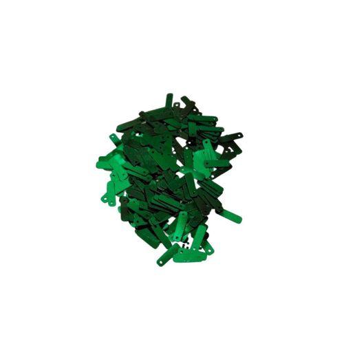 Koyu Yeşil 15 x 5 mm Dantel Oya Yazma Halhal Abiye Lazer Kesim Pul 600 adet / 24 gram