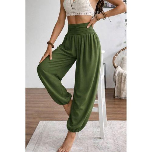 Kadın Yüksel Bel Yoğun Büzgü Detaylı Aerobin Pantolon