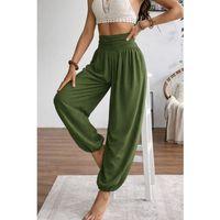 Kadın Yüksel Bel Yoğun Büzgü Detaylı Aerobin Pantolon