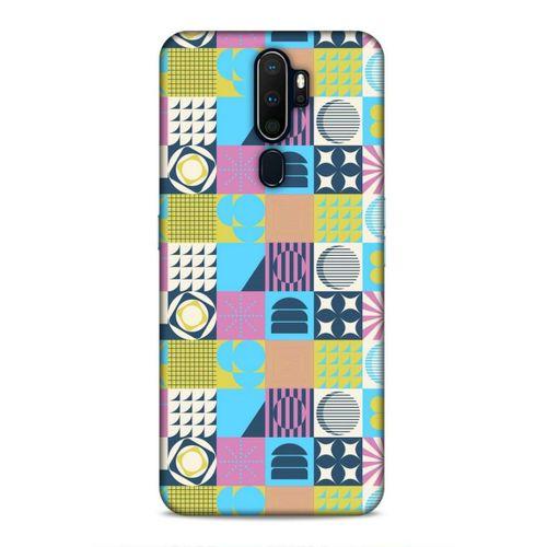 Oppo A9 2020 Uyumlu Kılıf Insomnia (43) Thin Fit Kılıf Mavi Sarı