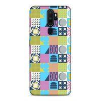 Oppo A9 2020 Uyumlu Kılıf Insomnia (43) Thin Fit Kılıf Mavi Sarı