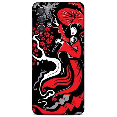 Lopard Samsung Galaxy A32 Uyumlu Kılıf Soyut Sanat (11) Baskılı Tam Koruma