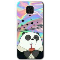 BeRa Aksesuar Xiaomi Redmi Note 9s Kılıf Baskılı Kapak - Milkshake Panda +Tam Kaplayan Mat Seramik