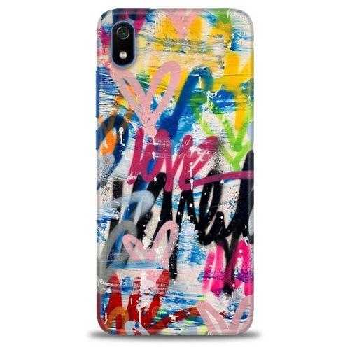 Xiaomi Redmi 7A Kılıf HD Baskılı Kılıf - Lovee + Tam Ekran Koruyucu