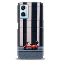 Oppo A96 4G Kılıf HD Baskılı Kılıf - Kırmızı Motor + Tam Ekran Koruyucu