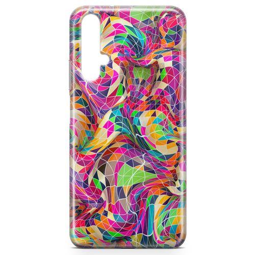 Honor View 20 Kılıf Renkli Prizmalar 3d Arka Kapak Koruma Desenli Full Koruyucu