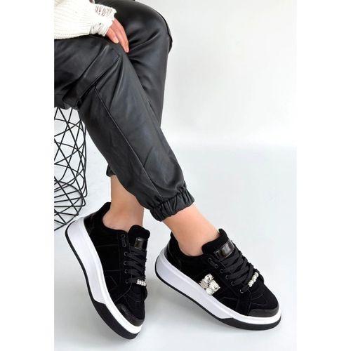 Ceans Siyah Süet Bağcıklı Spor Ayakkabı