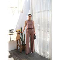 Keten Bluz Ve Pantolon İki̇li̇ Takim