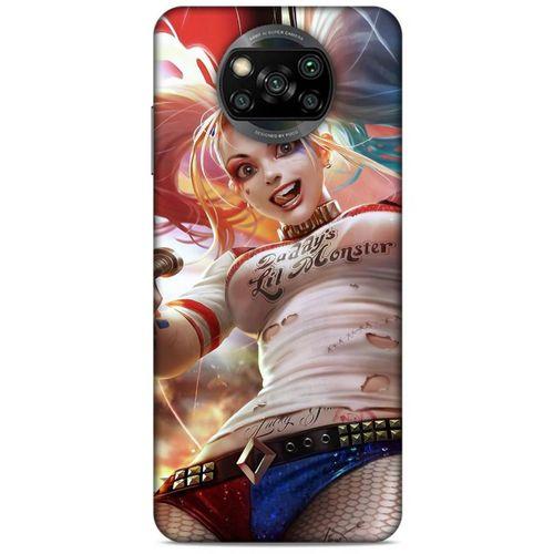 Xiaomi Redmi Poco X3 Uyumlu Kılıf Harley Quinn (16) Kalın Kılıf Karolina mavisi